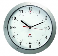Alba Round Wall Clock 30cm - Metallic Grey Photo
