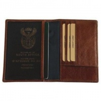 Adpel Leather Passport Holder - Brown Photo