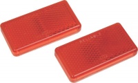 Moto-Quip - Red Oblong Self Adhesive Reflectors Photo