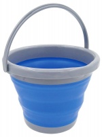 Leisure-Quip - 5 Litre Foldable Bucket - Blue & Grey Photo