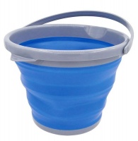 Leisure-Quip - 10 Litre Foldable Bucket - Blue & Grey Photo