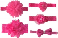 Baby Headbands 5 Piece Hamper - Hot Pink Photo