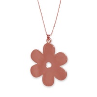 Solid Daisy Flower Necklace - Rose Gold Photo