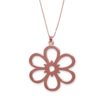 Open Daisy Flower Necklace - Rose Gold Photo