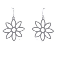 Namaqua Daisy Flower Earrings - Sterling Silver Photo