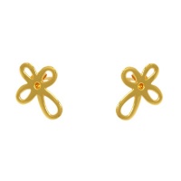 Jasmine Stud Flower Earrings - Yellow Gold Photo