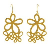Jasmine Posy Flower Earrings - Yellow Gold Photo
