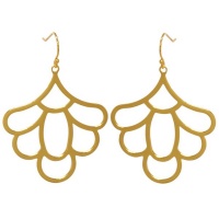 Freesia Flower Earrings - Yellow Gold Photo