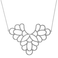 Freesia Flower Big Necklace - Sterling Silver Photo