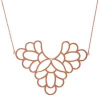 Freesia Flower Big Necklace - Rose Gold Photo