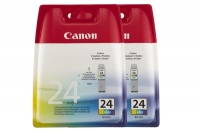 Canon BCI-24 Twinpack Cartridge - Colour x 2 Photo