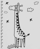 Bedight Giraffe Tilted Head Growth Chart Photo