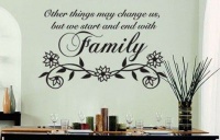 Bedight Start And End With Family Vinyl Wall Art Photo
