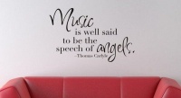 Bedight Thomas Carlyle "Music Is Well Said To Be The Speech Of Angels" Vinyl Wall Art Photo