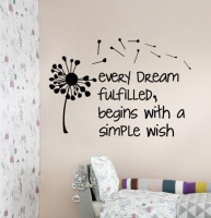 Bedight Every Dream Fulfilled Dandelion Vinyl Wall Art Photo
