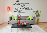 Bedight Live Laugh Love Vinyl Wall Art Photo
