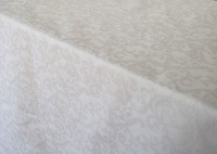 DSA - China Swirl White Round Tablecloth - 6 Seater Photo