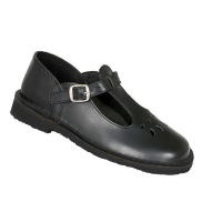 Toughees Melissa Girls Buckle School Shoes - Black Photo