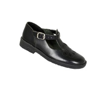 Toughees Betty Ladies Buckle School Shoes Genuine Leather - Black Photo