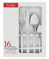 Prestige - 16 Piece Boxed Cutlery Set - White Photo