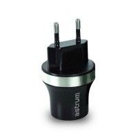 Astrum Dual USB Wall Charger 2.1 Amp - CH220 - Silver Photo