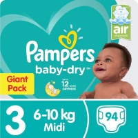 Pampers Baby Dry - Size 3 Giant Pack - 94 Nappies Photo