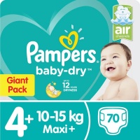Pampers Baby Dry - Size 4 Giant Pack - 70 Nappies Photo