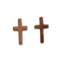 We Heart This Rose Gold Cross Studs Photo