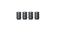 X-Appeal Tyre Valve Cap Set - Black Photo