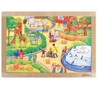 Beleduc Germany Frame Puzzle Zoo 24 Pieces size 270 x 10 x 400 mm Photo