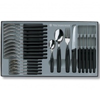 Victorinox - 24 Piece Pointed Serrated Cutlery Set - Black Photo