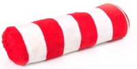 Terry Lustre - Beach Towel Velour 450gsm - White & Red Stripe Photo