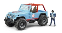 Bruder Jeep Cross Country Racer in Blue with Driver Photo