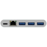 Macally USB-C to 3-Port USB-A Hub with Ethernet Adapter Photo