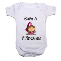 Noveltees ZA Born a Princess Short Sleeve Baby Grow Photo
