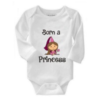 Noveltees ZA Born a Princess Baby Long Sleeve Baby Grow Photo
