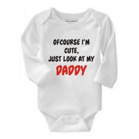Noveltees Ofcourse Im Cute Just Look At My Daddy Long Sleeve Baby Grow Noveltees Ofcourse Im Cute Just Look At My Daddy Long Sleeve Baby Grow Photo