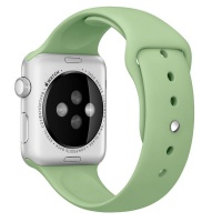Apple Silicone Sports Watch Strap for Watch 38mm - Green Cellphone Cellphone Photo