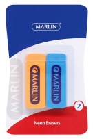 Marlin Jumbo Neon Erasers - 2 Pack Photo