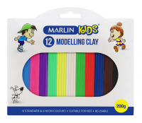 Marlin Kids Modelling Clay 200g 6 Neon & 6 Standard Colours Photo