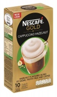 Nescafe Gold - Cappuccino Hazelnut - 10 x 18g Sachets Photo
