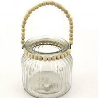 Pamper Hamper - Glass Jar With Beaded Handle Photo