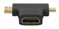 Ultra Link HDMI Female To Mini HDMI Micro HDMI Adapter - Black UL-AF2N1 Photo