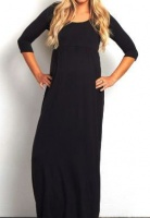 Absolute Maternity Long Sleeved Maxi Dress -Black Photo