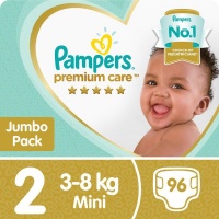 Pampers Premium Care - Size 2 Jumbo Pack - 96 Nappies Photo