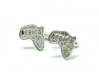 Sterling silver cufflinks - Africa map Photo