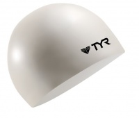 TYR Wrinkle Free Silicone Swimming Cap - White Photo