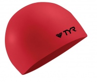 TYR Wrinkle Free Silicone Swimming Cap - Red Photo