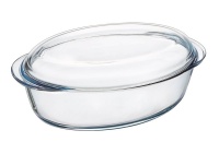 Pyrex - Essentials Glass Oval Casseroles Sticker Version With Lid - 3 Litre and 1 Litre Photo