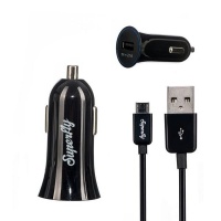 Superfly Single Car Charger - Black Photo